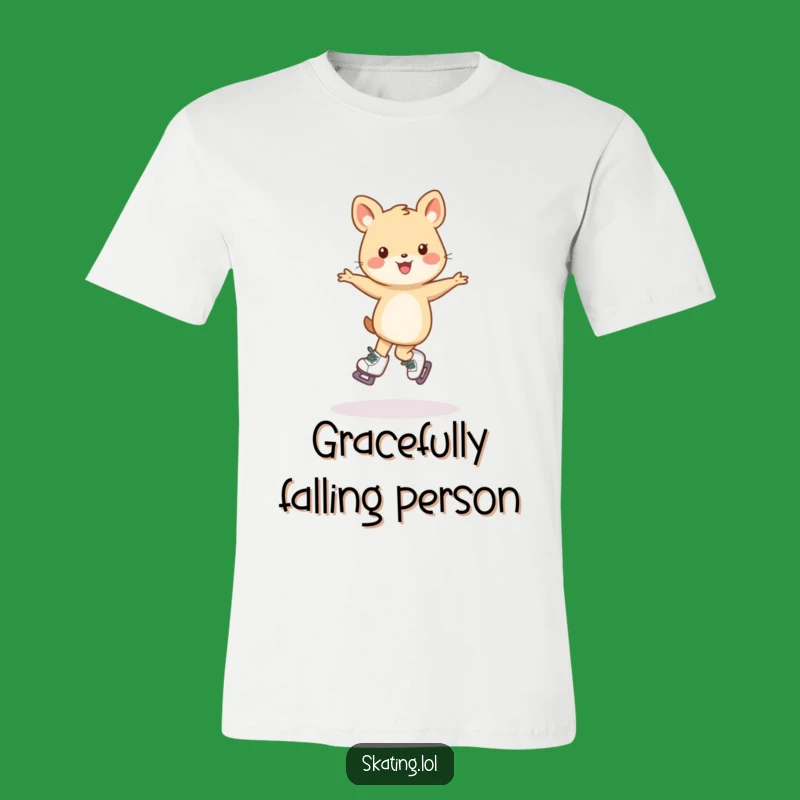 Funny Skating Animal T-Shirt: Joyful Wobbly Pirouette Tee - Hilarious Skater Gift!