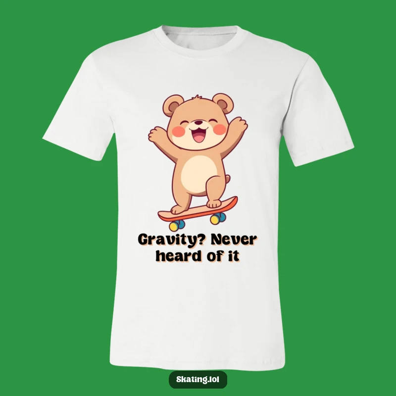 Funny Laughing Bear Skateboarder T-Shirt: Coolest Apparel for a Hilarious Gift