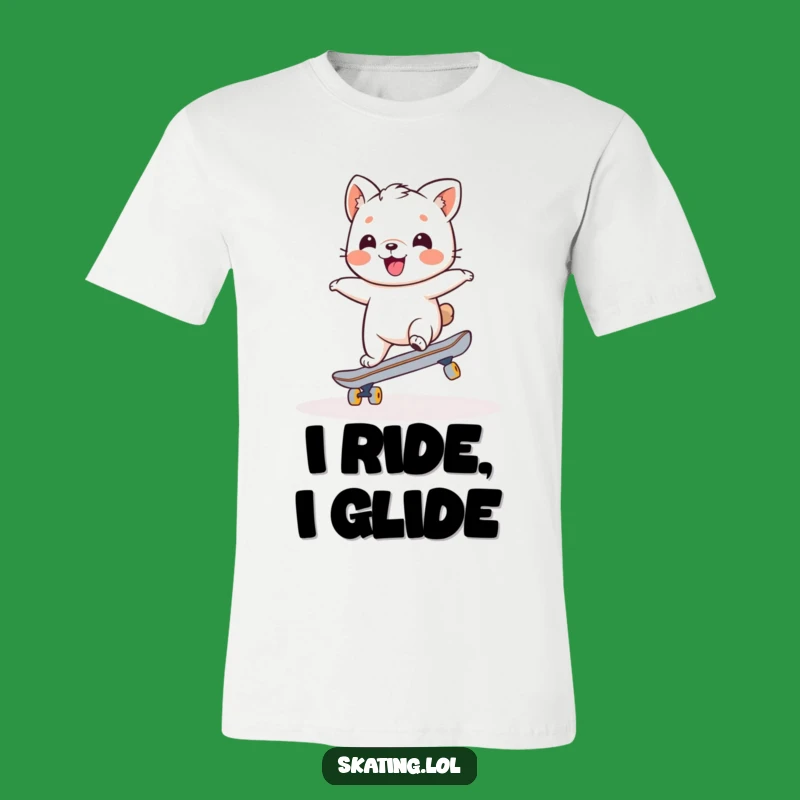 Funny Wobbly Skater Animal T-Shirt: Hilarious Cute Character for Skater Fans