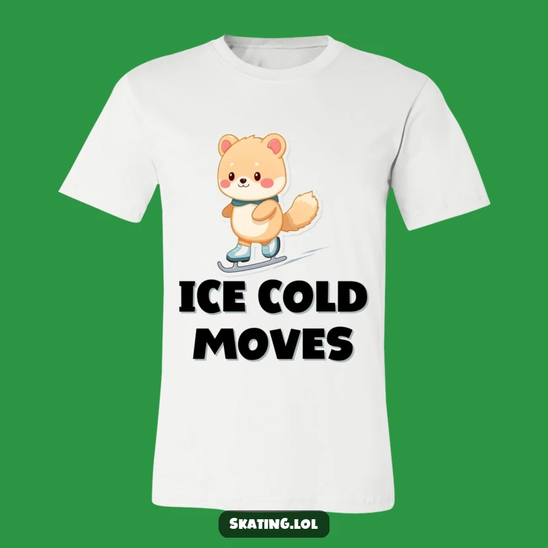 Funny Fuzzy Ice Skater Animal T-Shirt - Hilarious Comedic Apparel Gift