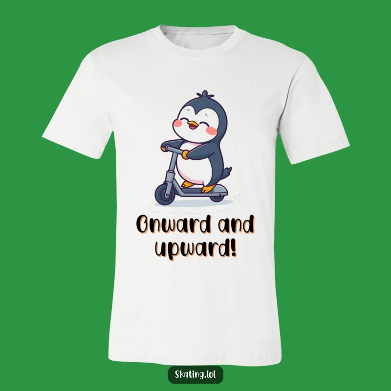 Funny Penguin Kick Scooter T-Shirt: Hilarious Cartoon Tee for Joyful Souls