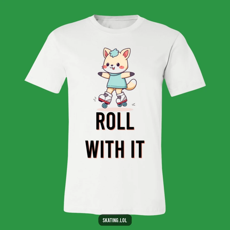 Funny Roller Skating Animal T-Shirt - Spin with Joy Comedic Apparel Gift