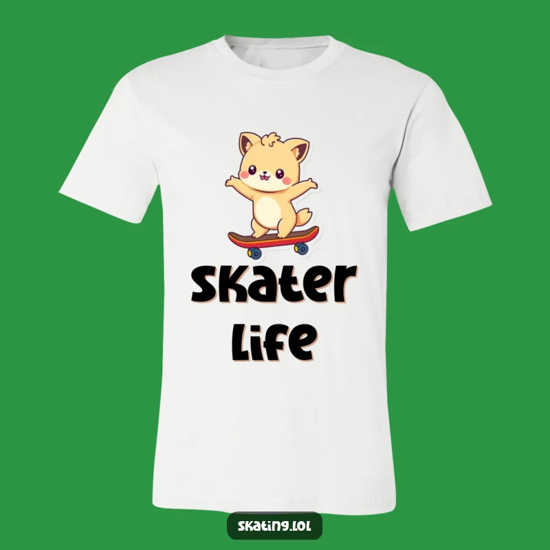 Funny Cute Animal Skateboarder T-Shirt - Shred Life Hilariously