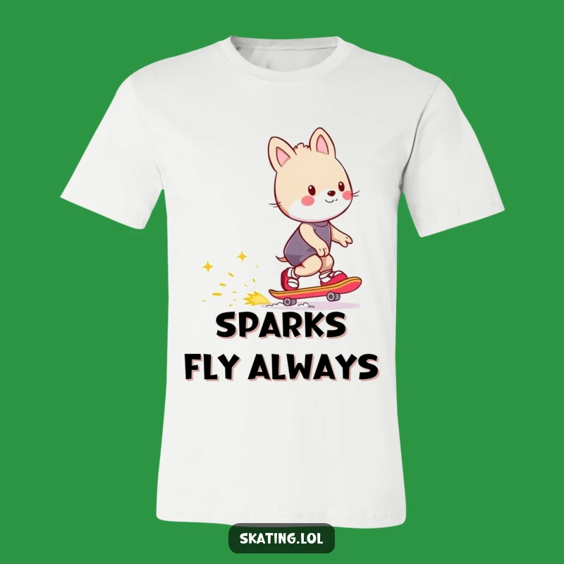 Funny Sparkle Skate T-Shirt - Hilarious Energetic Animal Graphic Tee