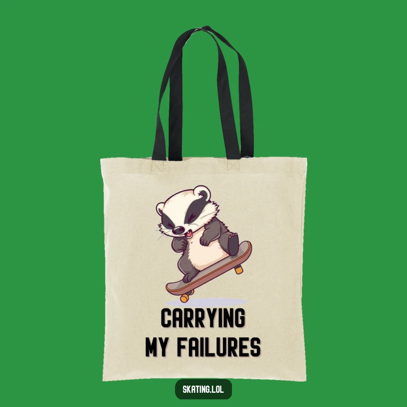 Funny Clumsy Badger Tote Bag: Carry Your Laughs and Essentials in Style