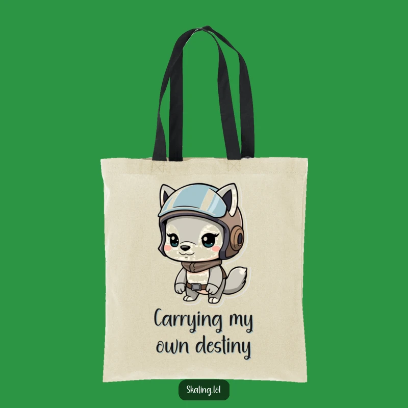 Funny Determined Helmet Animal Tote Bag: Carry Your Humor and Essentials.