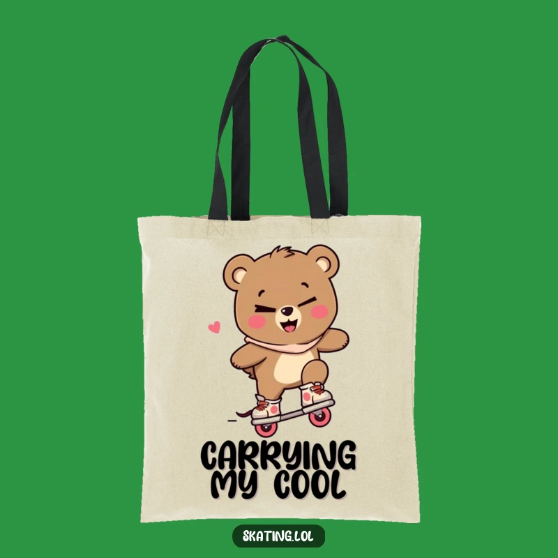 Funny Bear Skater Tote Bag: Carry Your Cool, Cheeky Gift Idea