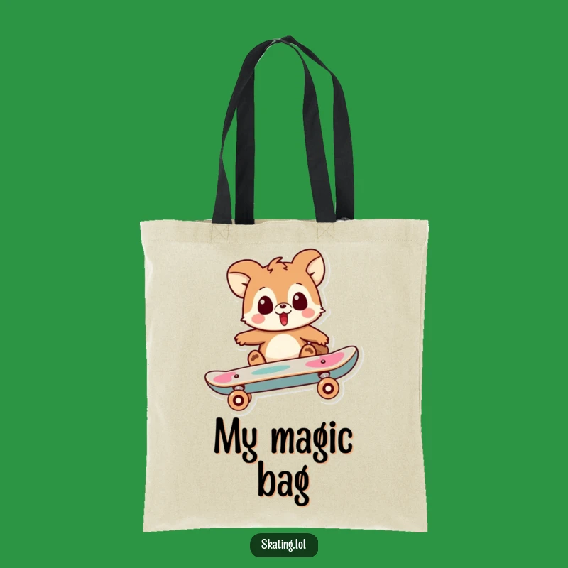 Funny Surprised Skater Animal Tote Bag: Carry Your Laughs and Surprises