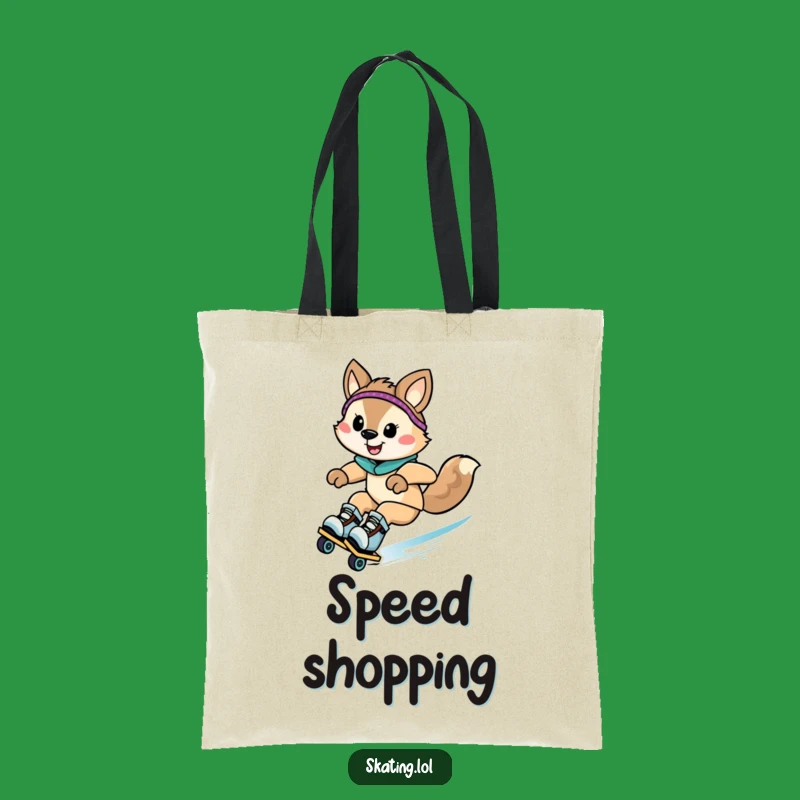Funny Rollerblading Animal Tote Bag - Comedic Accessory for Speed Lovers
